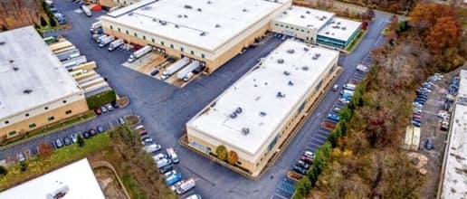 Aerial view of a commercial property managed by REPNY